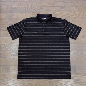 Men’s Callaway Black Striped Polo Shirt